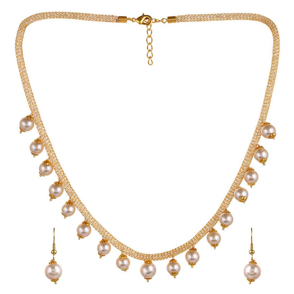 Sukkhi Adorable Gold Plated Wedding Jewellery Pearl Choker Necklace Set For Women (N82087) (B07TKM6LQQ) Amazon Price History, Amazon Price Tracker