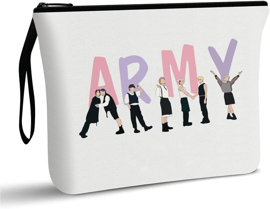 BTS Cosmetic Bags – Cosmetic Pouch – Makeup Organizer For Women – Modern Cosmetic Bags for Your Beauty Essentials (Design 10)