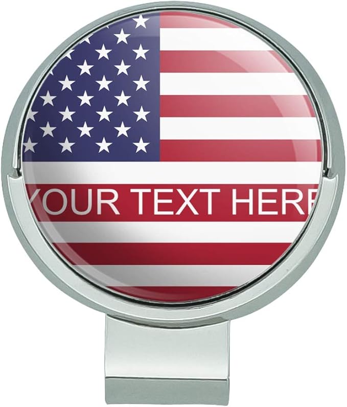 Review GRAPHICS & MORE American USA Flag Personalized Custom Golf Hat Clip with Magnetic Ball Marker