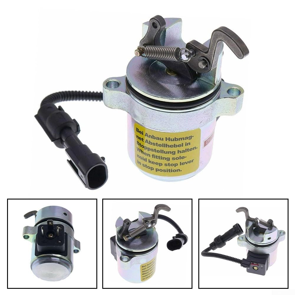Imán de bloqueo de combustible 6686715 para Bobcat S250 863 873 – Válvula magnética de desconexión de 12 V para excavadora Deutz F3L F4M de repuesto resistente