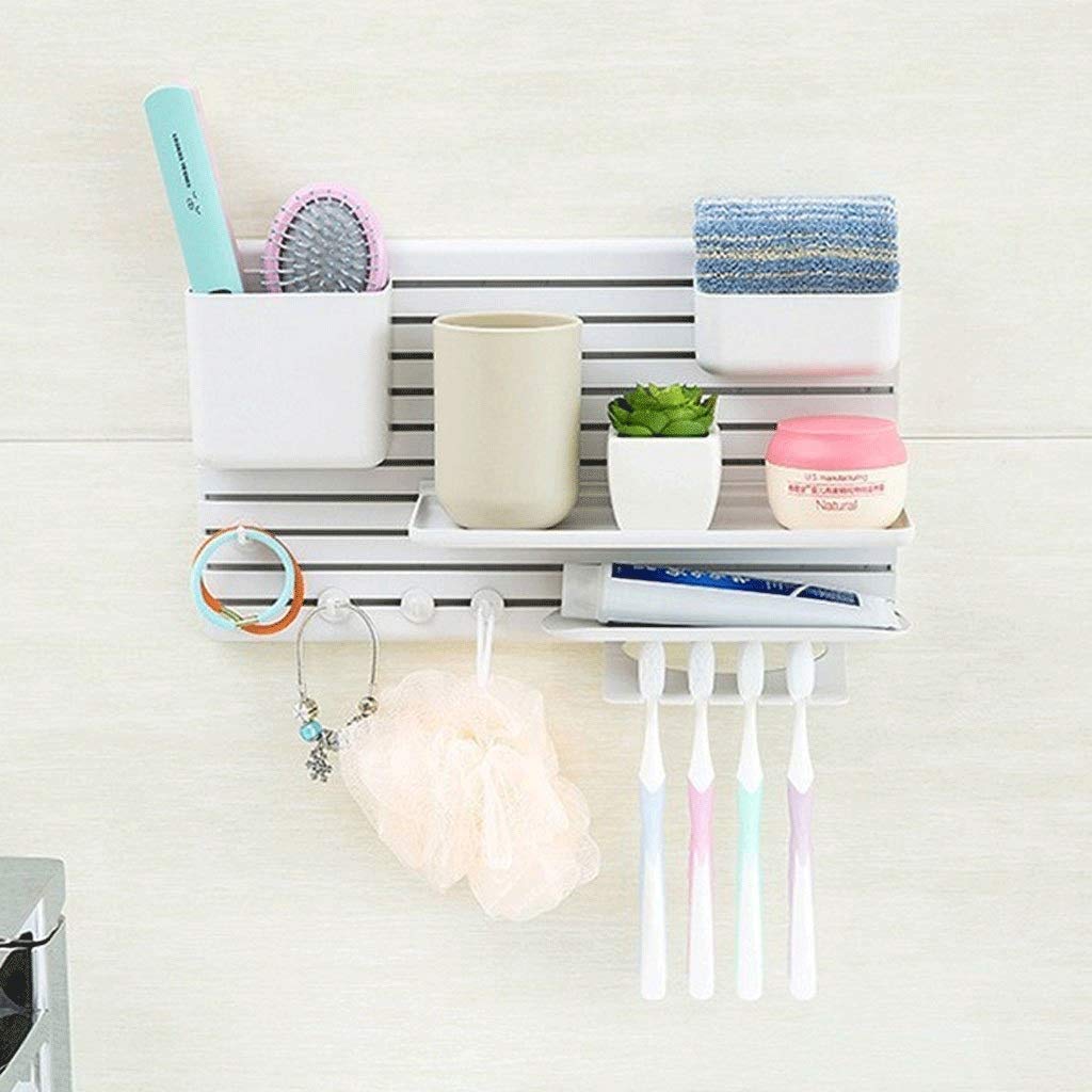 JOCHEN Wall Shelves Bathroom Shelf Storage with Towel Bar Wall Mounted Floating Shelves Corner Suction Shampoo Shower Caddy