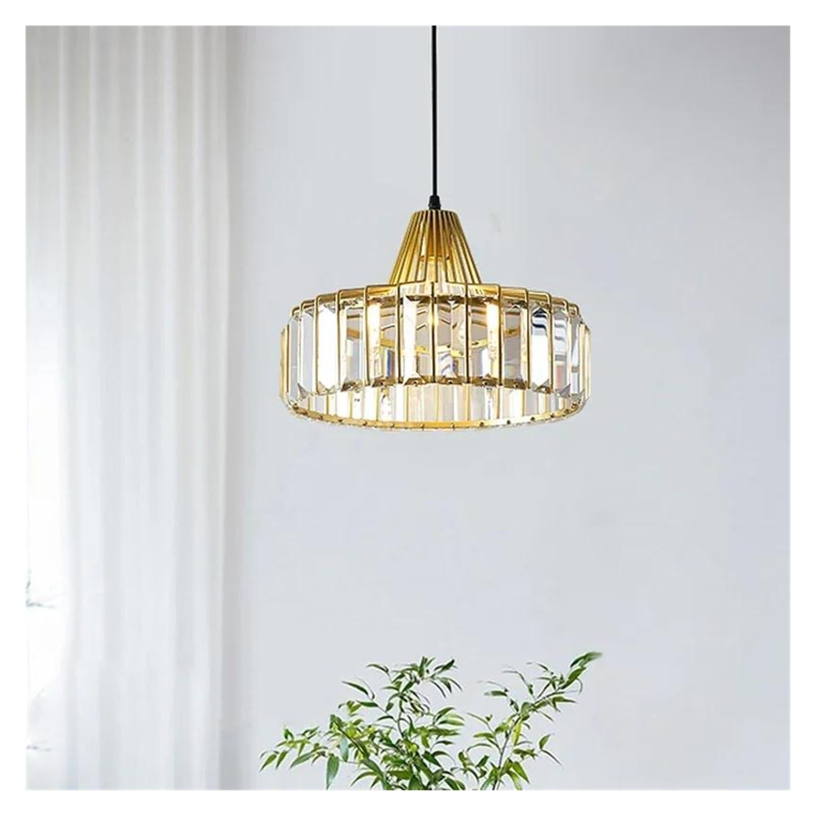 SXECAEPS Modern Small Light Luxury Crystal Chandeliers for Bedroom Bedside Dining Room Living Decoration(Changeable,Gold D25cm)