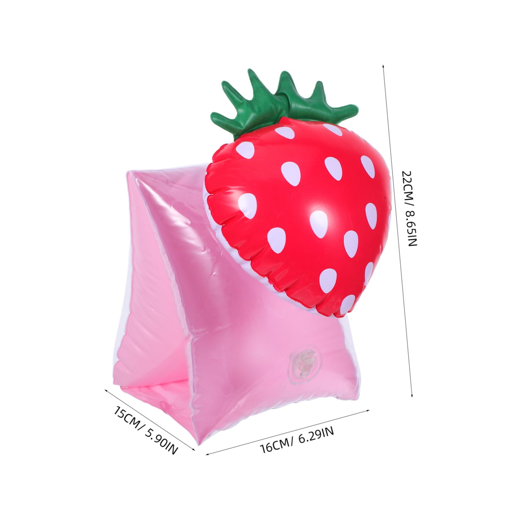 Toddmomy 1 Pair Inflatable Swimming Arm Bands with Strawberry Design Pool Float Ring for Material for Summer Water Fun