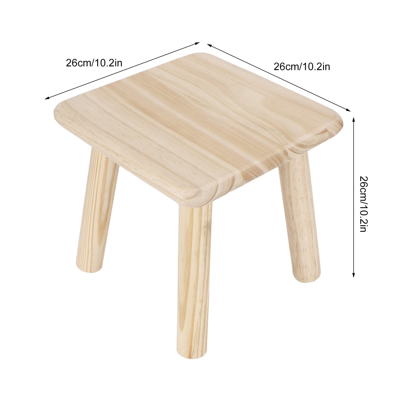 Qcwwy Taburete de Muebles de Bricolaje para Niños y Niños | Banco Infantil con Capacidad de Carga Fuerte | Fácil de Transportar para Jardín y Balcón (Taburete Cuadrado montado en Color