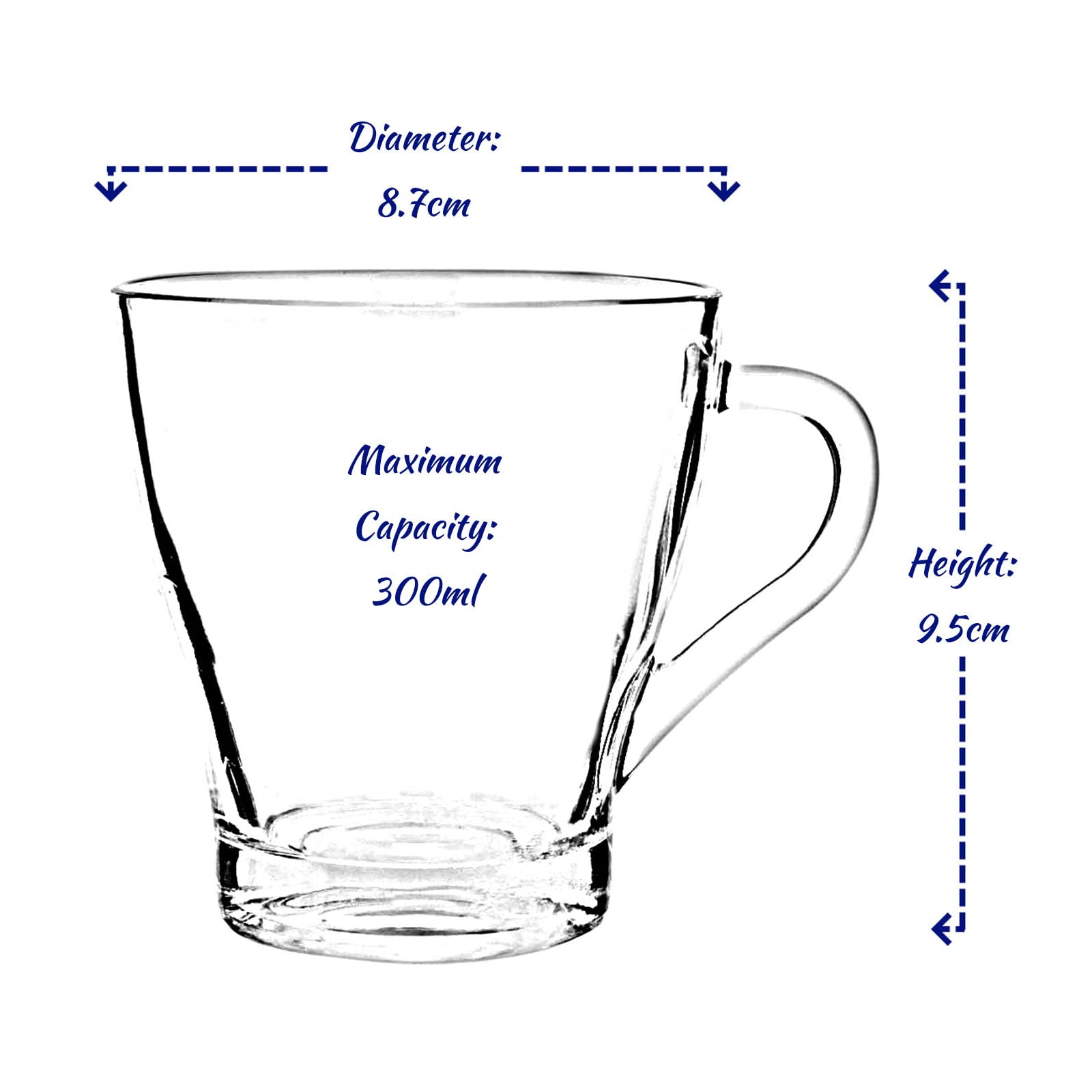 4 Tazze In Vetro Doppio Da 330 Ml – Bicchieri Isolati Per Caffè, Latte, Tè E Gelato