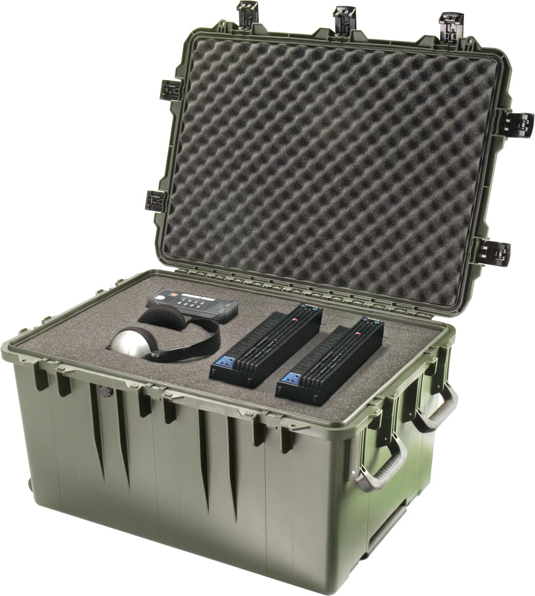 PELI IM3075 Valigia Protettiva; Protezione Superiore per Attrezzature di Valore come Fotocamere, Accessori per Droni, Strumenti Ottici; Resistente all'Acqua;181L; Con Schiuma; Verde OD