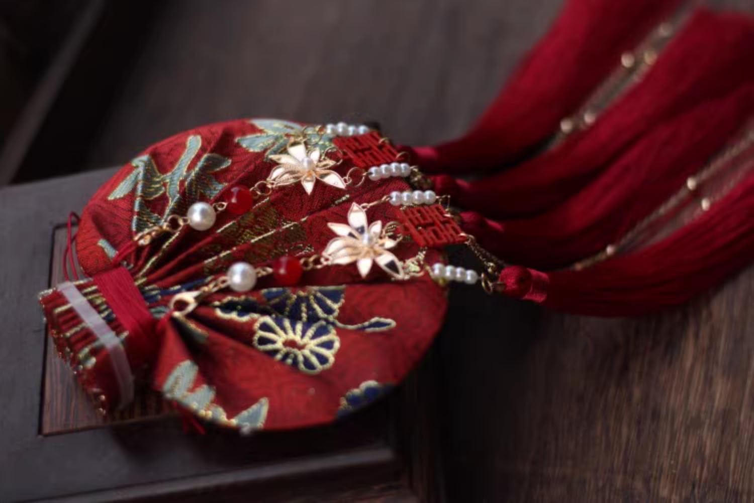 Chinese Wedding Red Purse Sachet Handcrafted Ancient Method Portable Sachet