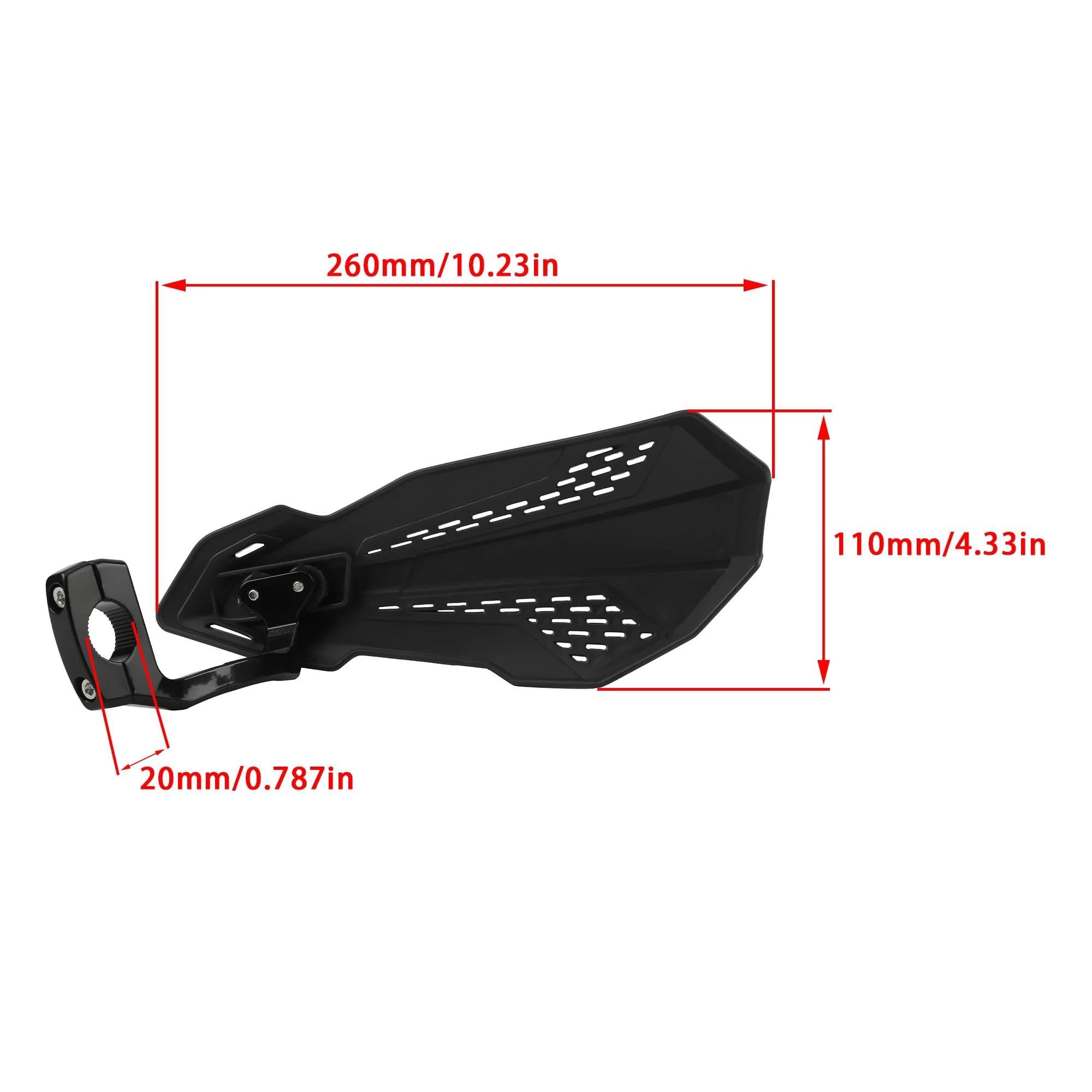 para Kawasaki para Yamaha ATV Protector Mano Moto | Protector de manillar de bicicleta todoterreno, guardamanos de 7/8 pulgadas y 22mm para motocicleta