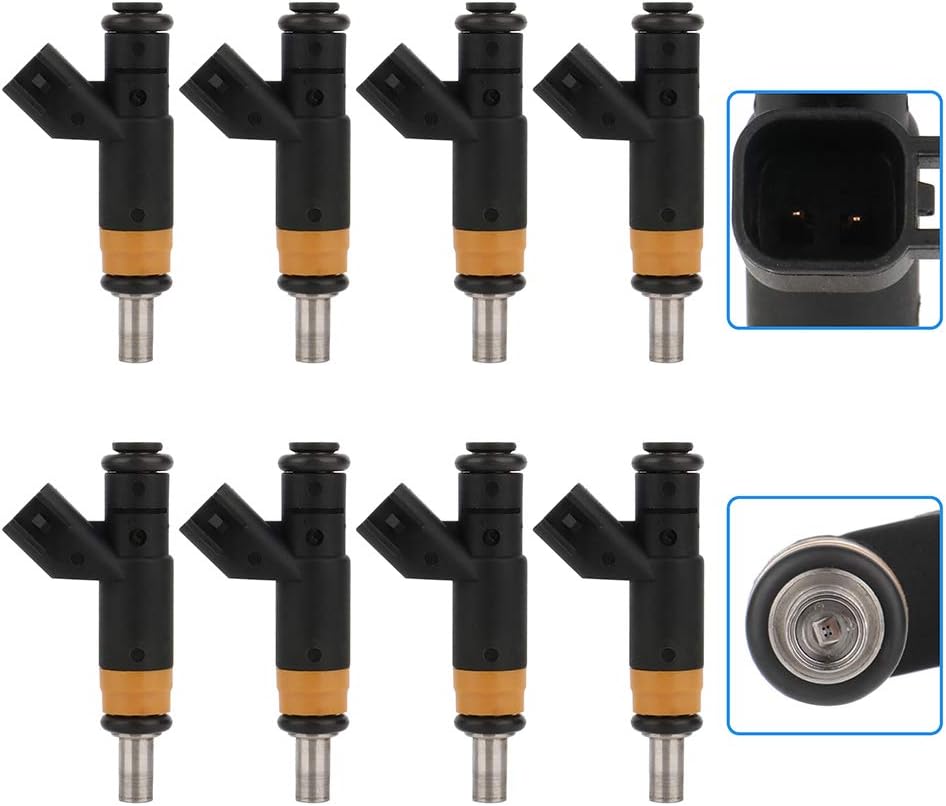 SCITOO 8Pcs 4 Holes Fuel Injectors fit for 2009 for Chrysler for Aspen, for 2011-2018 for Dodge for Durango, for 2006-2018 for Jeep for Grand Cherokee, for 2011-2017 for Ram for 2500 05037479AA