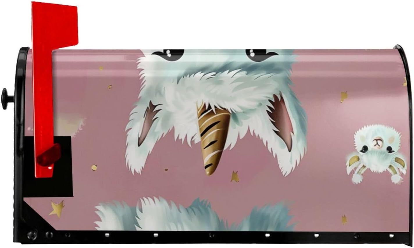 Mailbox Cover 25.5x21 in, Cute Llamas Print Waterproof Mailbox Covers Magnetic Post Letter Box Cover Wraps for Garden Outdoor Decor
