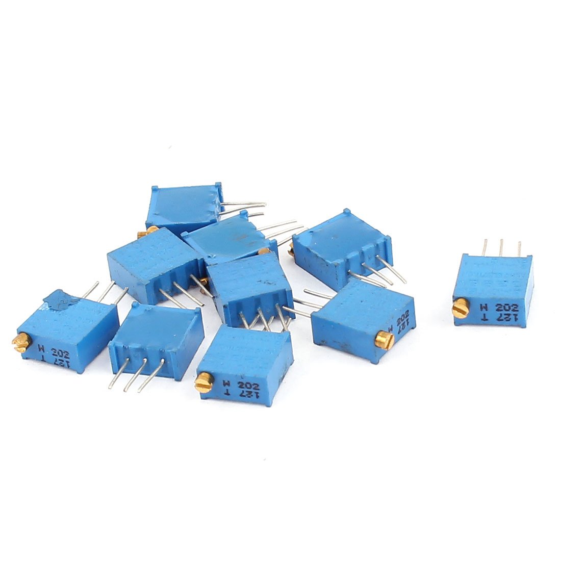 Uxcell Blue Sourcingmap 10 Pcs 3296W 2K Ohm Multiturn Potentiometer Pot Variable Resistor