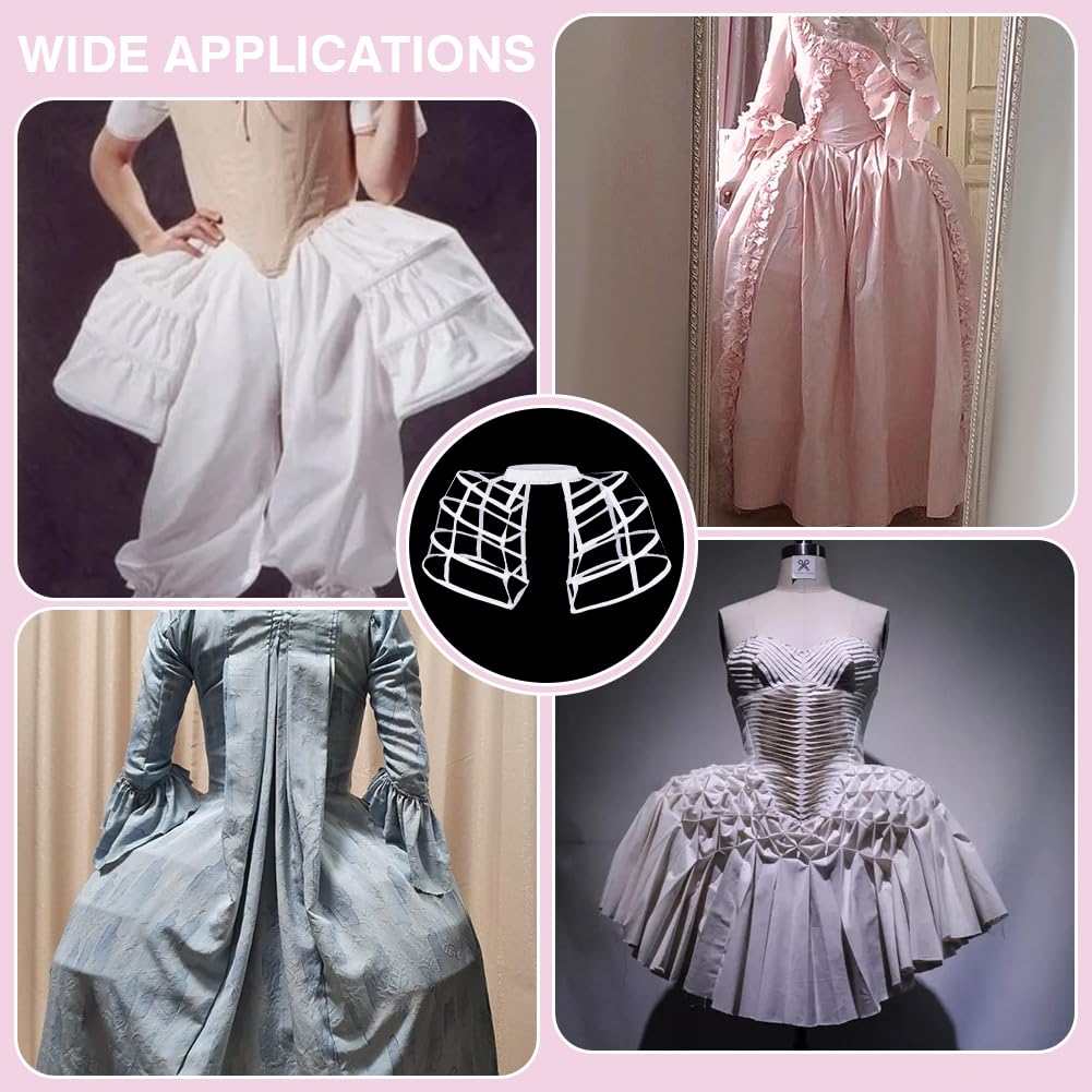 FINGERINSPIRE Jupe à Cerceaux Cage 75 cm Large Jupon Lolita avec Armature Acier Jupon Jupe Cage Oiseau à Taille Élastique Crinoline pour Robe Style Victorien Spectacle sur Scène
