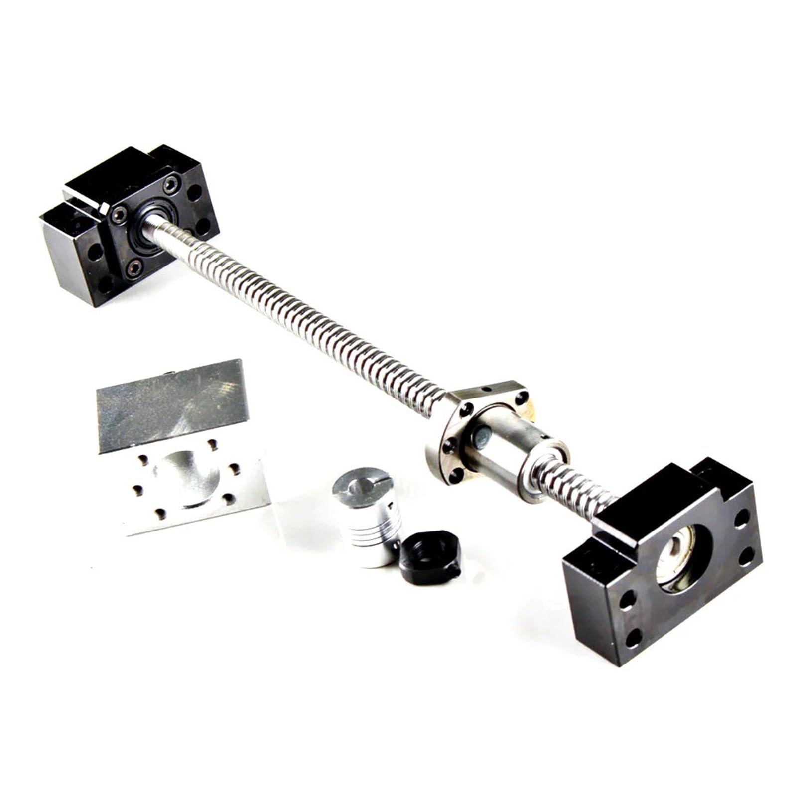 Metal Ball Screw nut SFS1210 Rolled Ball Screw C7 with End Machined+Ball Nut+Nut Housing+BKBF10 End Support+Coupler for CNC Parts(750mm)