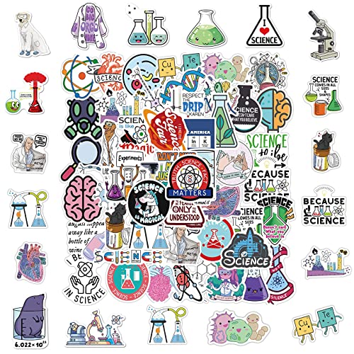Divertido Química Pegatinas 100 Piezas Pegatinas Para Ordenador Portátil Monopatín Etiqueta Engomada Etiqueta Pegatinas De Laboratorio Científico Para Equipaje Casco Parches De Graffiti Cover