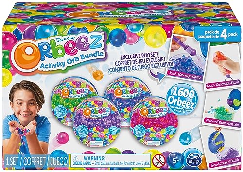 Orbeez Activity Orb Bundle - 1600 original für Kinder getestete Wasserperlen in Vier Farben mit 4 verschiedenen Mini-Spielsets, für Kinder ab 6 Jahren