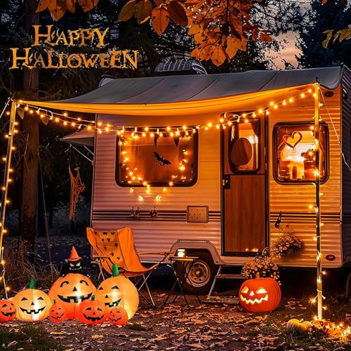 Image of TEKCOOL 35 Feet Long LED Power Pixel Serial String Light, 360 Degree Light in Bulb | Copper Led Pixel String Light for Home Decoration,Diwali,Christmas(Orange) Pack of 1.