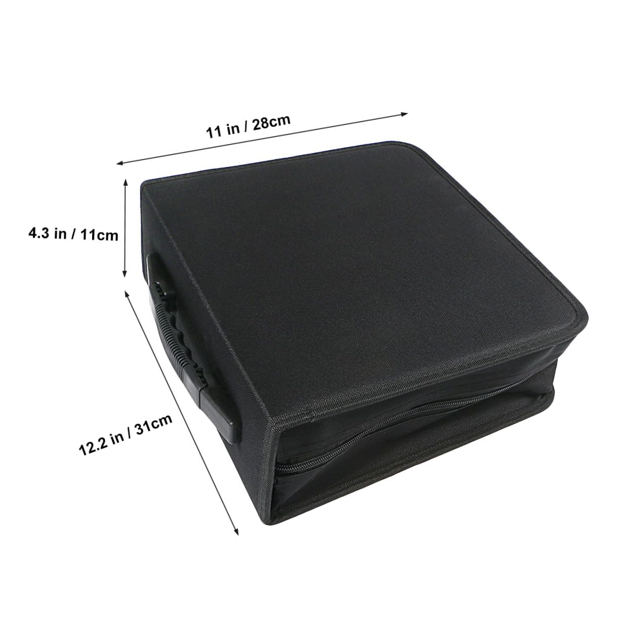 HOMSFOU Scatola CD Porta Album Dischi Dvd Custodia Borsa Organizer Trasporto Archiviazione Protezione Design Cerniera Contenitore Dischi