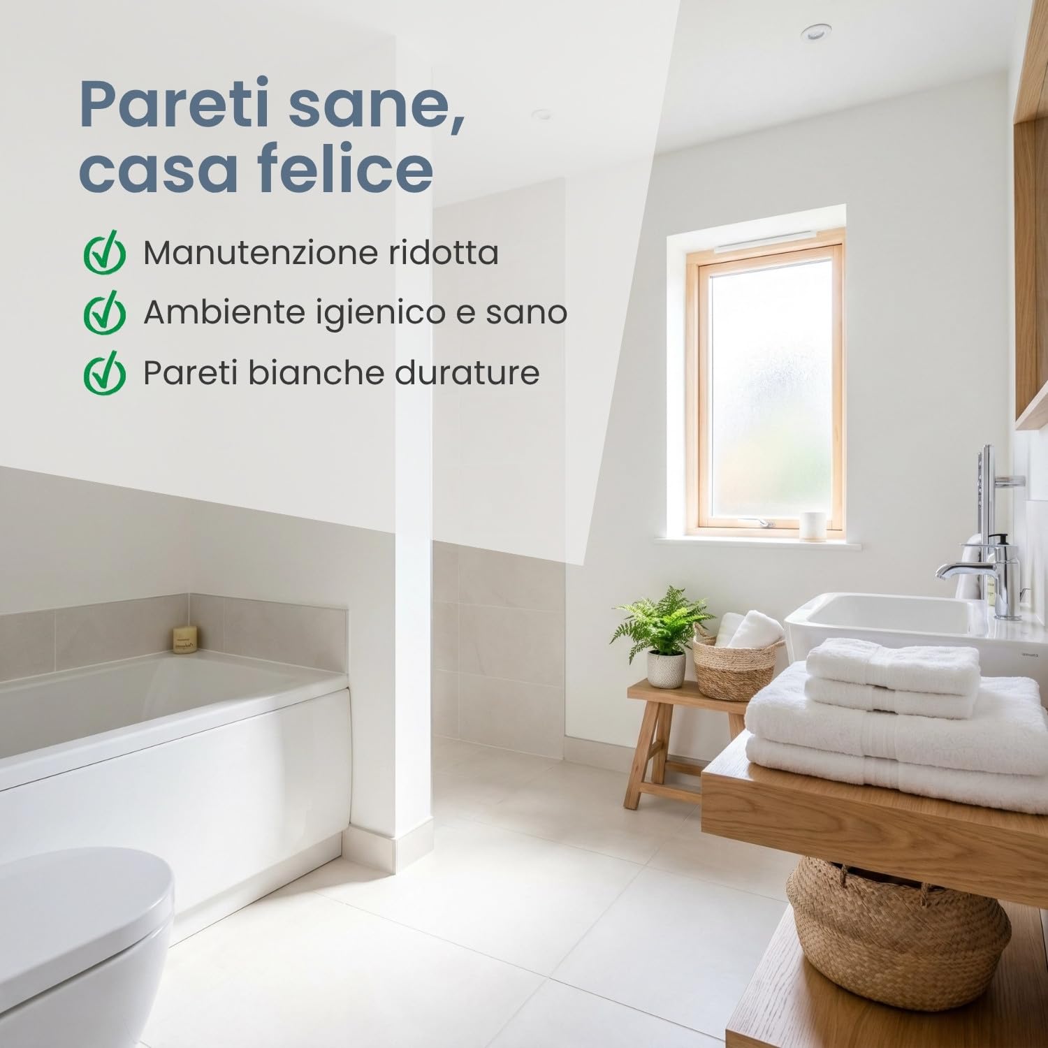 TIXE Idropittura Anticondensa Termoisolante | Certificata HACCP | 15 Lt | Pittura Bianca per Interni Antimuffa e Anticondensa, Termoisolante e Fonoassorbente | Alta Copertura | Lavabile