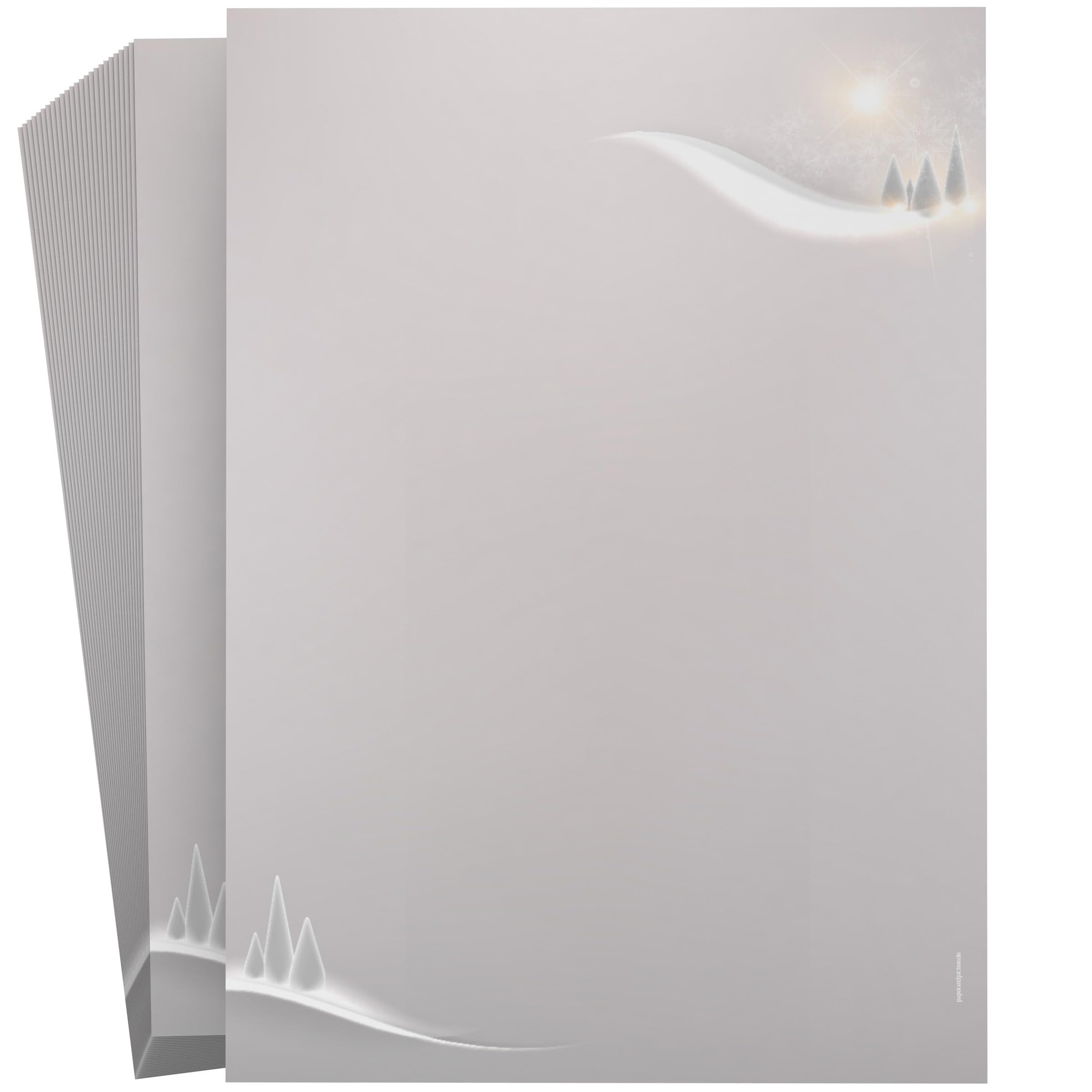 Weihnachtsbriefpapier-Set 100 Blatt A4 + 100 Kuverts mit Fenster