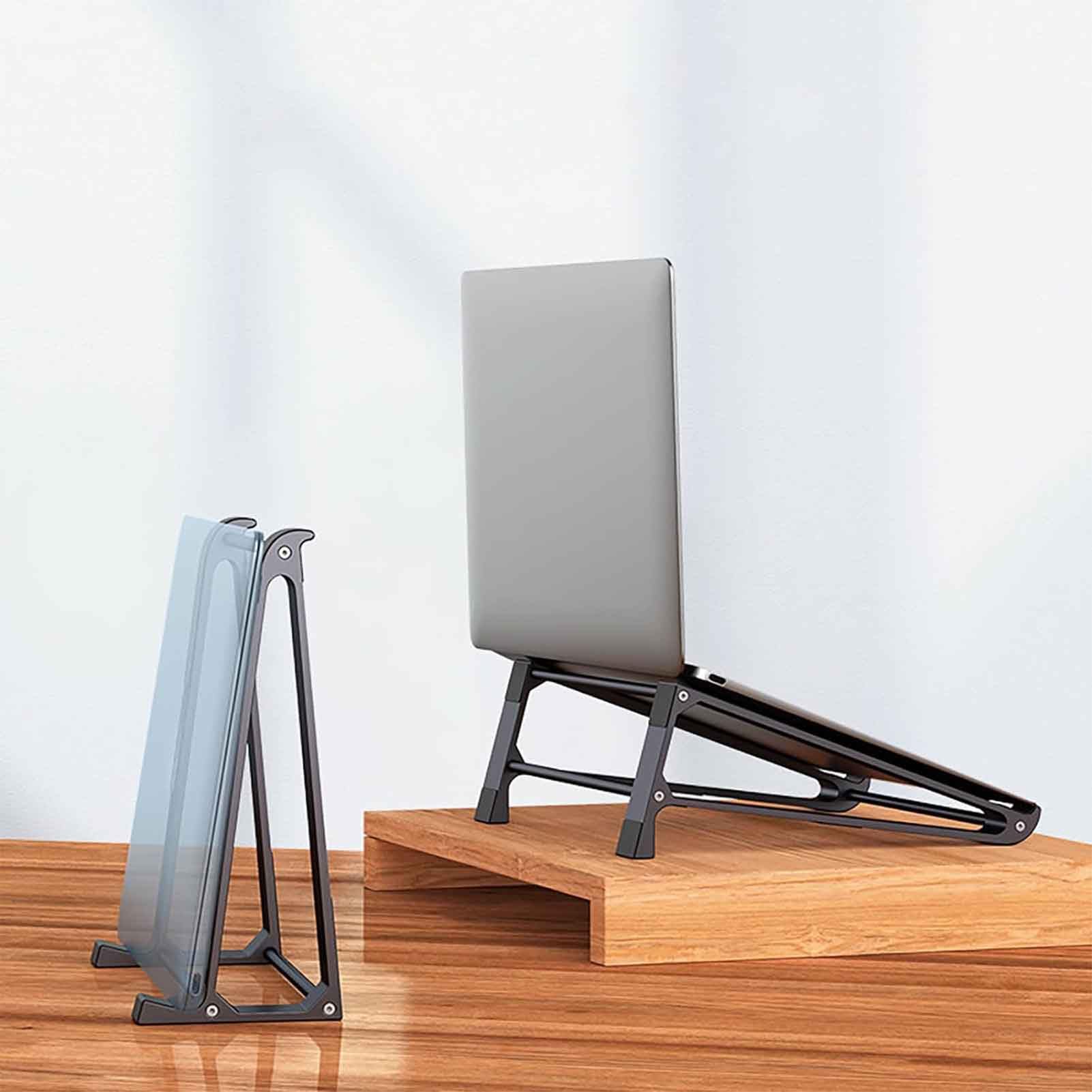 Grigio,22.5X21X8.5cm, Supporto Verticale per Il Raffreddamento del Laptop, Supporto per Laptop con Angolo di 30 Gradi, Supporto per Laptop in Alluminio Stabile e Robusto
