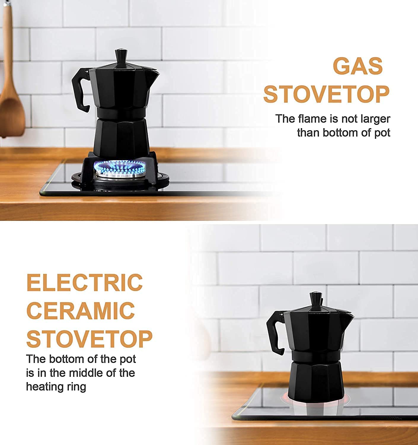 Hetvin Espresso Moka Pot | Stovetop Coffee Maker | Perfect for Home, Office & Kitchen - Perfect for Espresso, Mocha & Many More (450 Ml)