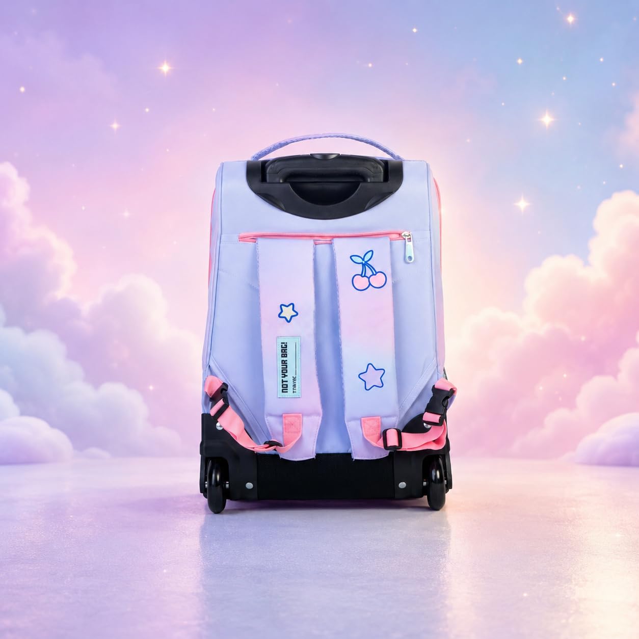 Trolley Key People originale per bambini con design Stitch – Zaino trolley per scuola elementare, leggero, resistente e con manico estensibile e ruote