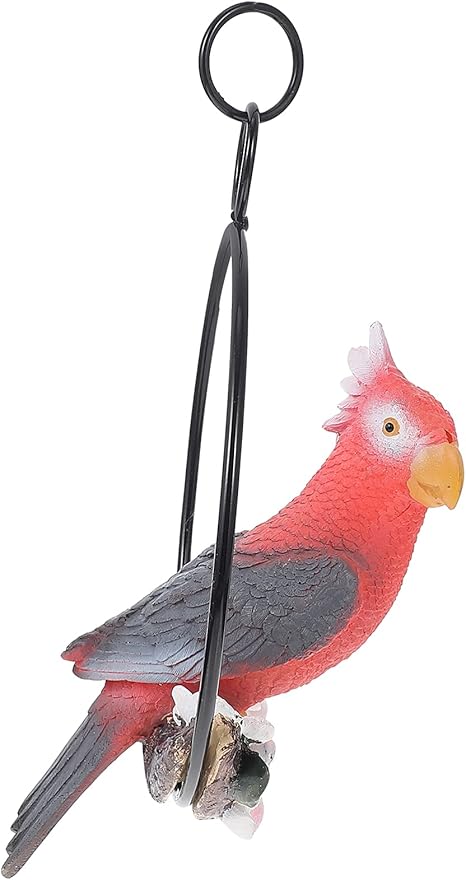 Amazon Co Jp Lioobo 樹脂ぶら下げオウム鳥prme像白オウム庭鉄パティオ芝生ための置物家の庭の装飾 Diy 工具 ガーデン