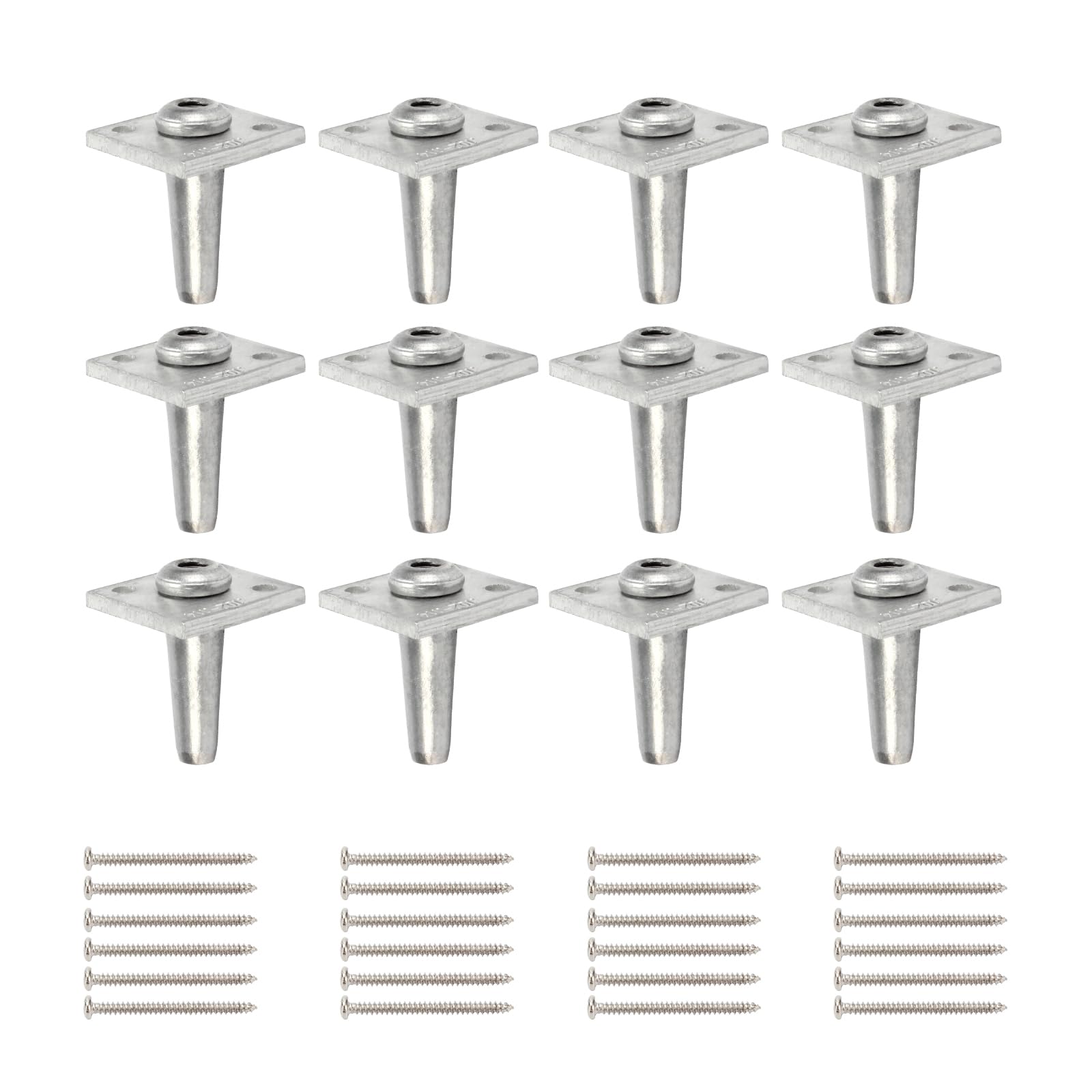 KVMORZE 12 PCS Anchor Wire Vise, Metal Wire Galvanized Solid Wire with Screws, Anchor Vise Grape Trellis Anchor Vise for Tightening 12-13 Gauge Wire to Build Trellises, Vineyards, Fences and Arbors