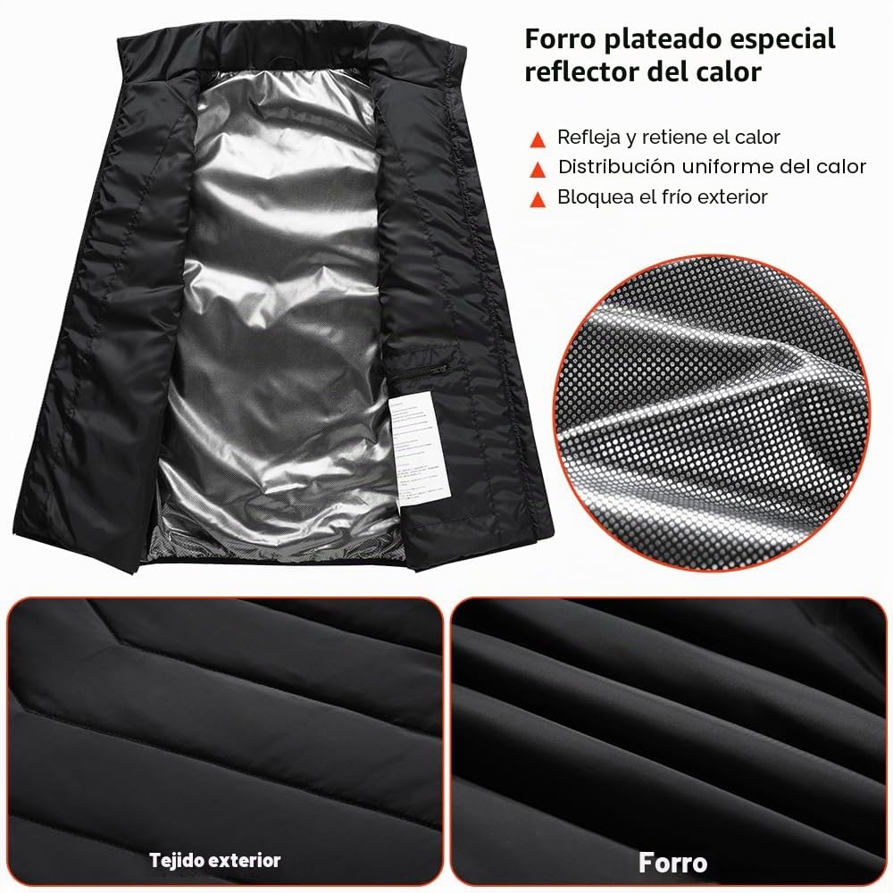 Amurhey Chaleco calefactable hombre y mujer con 21 zonas de calor y compatible con 5V/7.4V, NEW 2025 – Chaleco calefactable, chaqueta eléctrica, chaleco térmico unisex (batería externa no incluida)