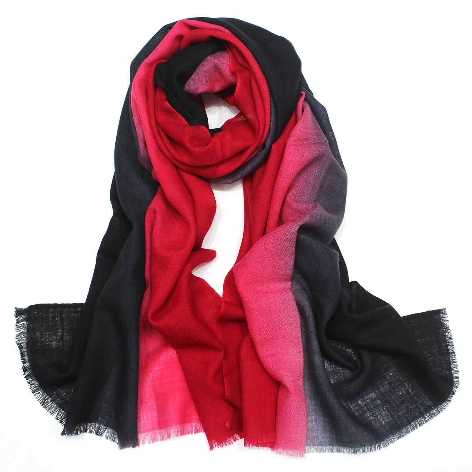 Bufandas de Invierno, Bufanda de Lana para las Mujeres Gradiente Ligero Caliente Ropa Suave Accesorios de Cuello Regalos, azul