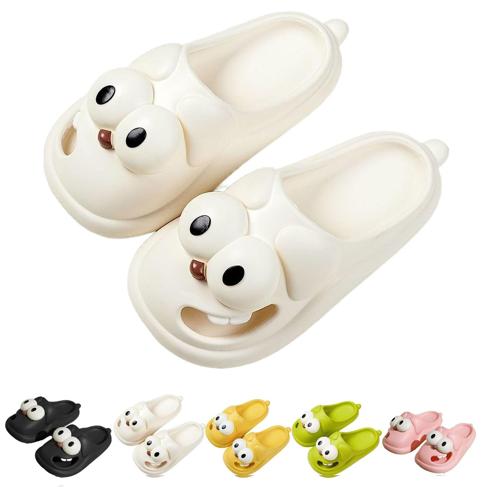 Zureto Tongue Kiss Slippers, 3D Big Eye Dog Cartoon Eva Slippers Sandals