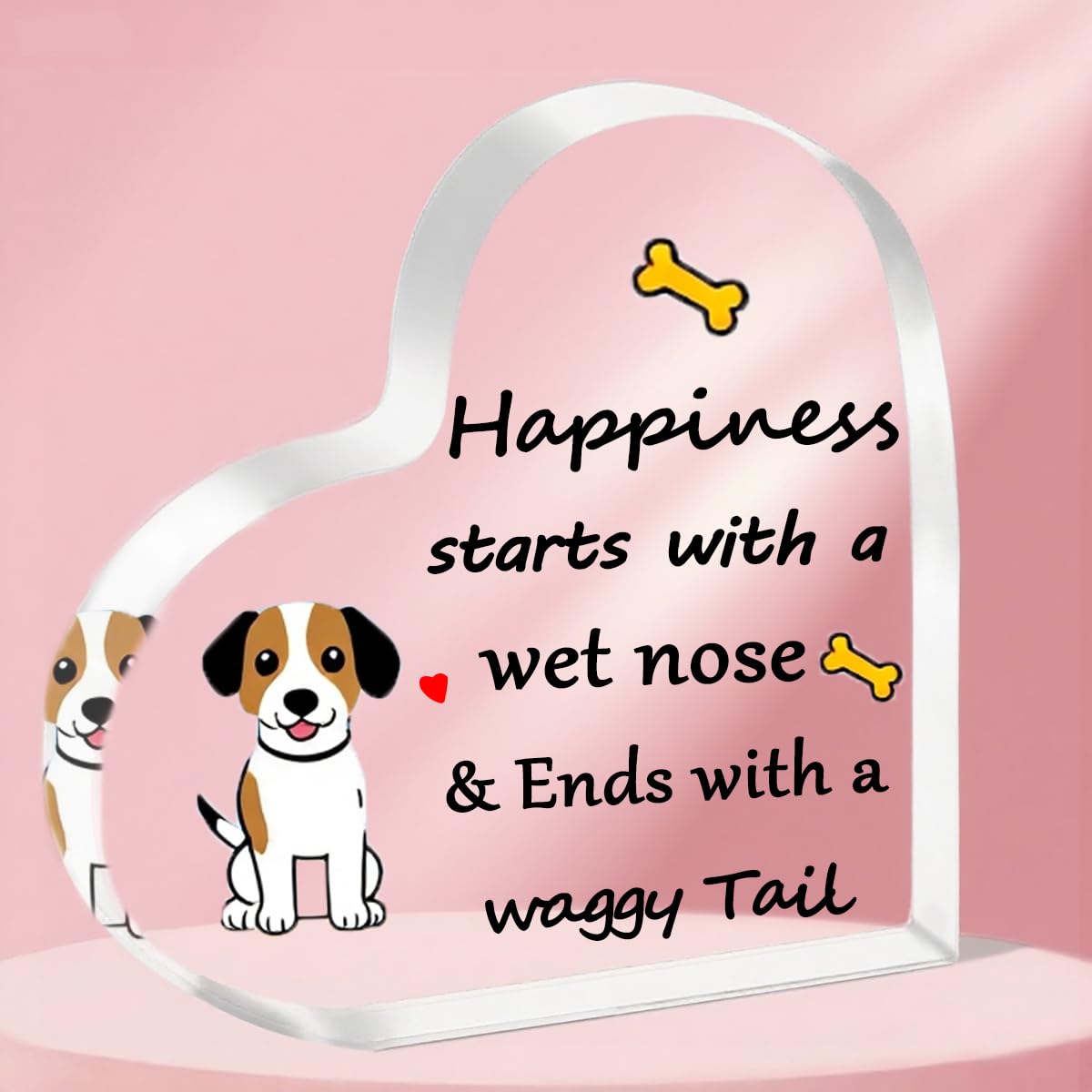 ToVii Dog Lovers Acrylic Plaque - Perfect Birthday and Christmas Keepsake for Women & Men - Unique Pet Mum and Dad Present