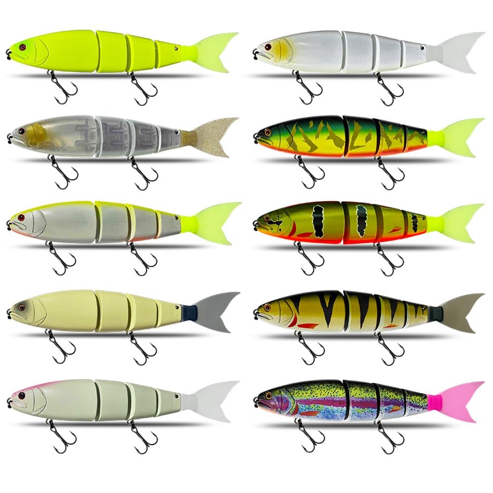 Swimbait Leurre articulé flottant géant appât 245 Leurre flottant pour gros appâts Bass Catfish Leurre dur 245 Leurre