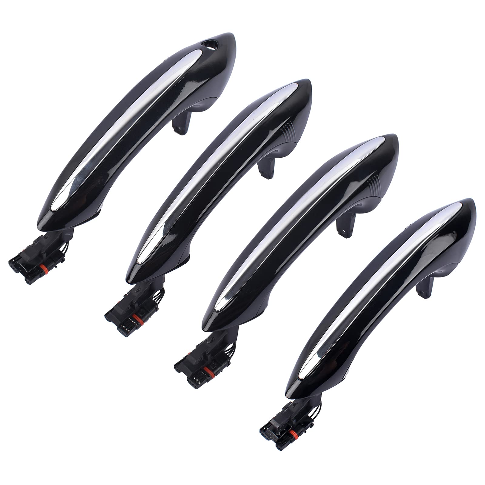 Lot de 4 poignées de porte avant et arrière noires 51217231931/2/3/4 compatibles avec 5' F07 F10 F11, 6' F06 F12 F13, 7' F01 F02 F03 F04