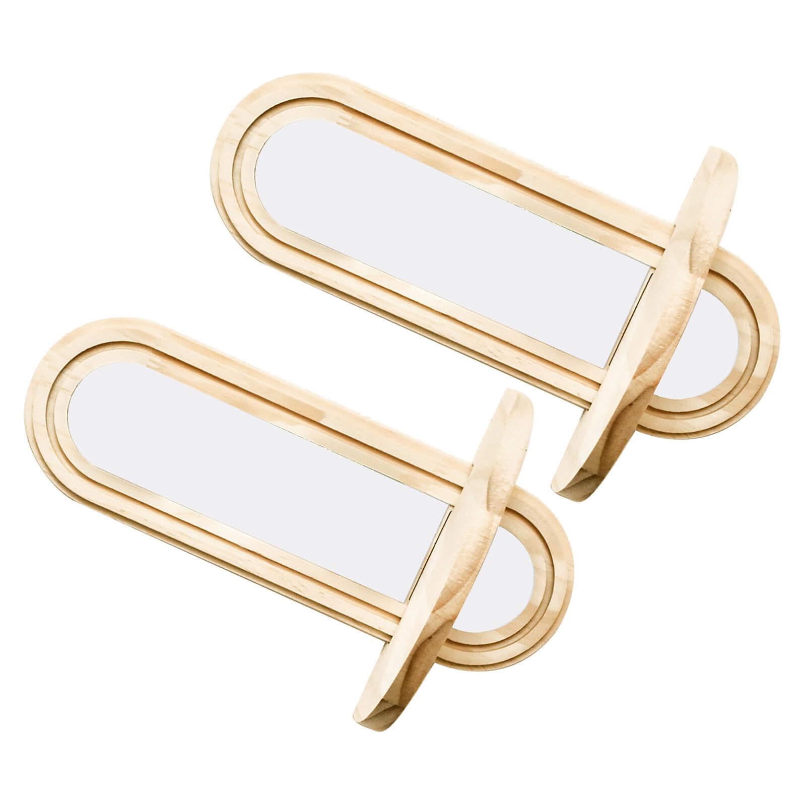Étagère murale bois miroir arqué suspendue, étagère flottante salon et salle de bain