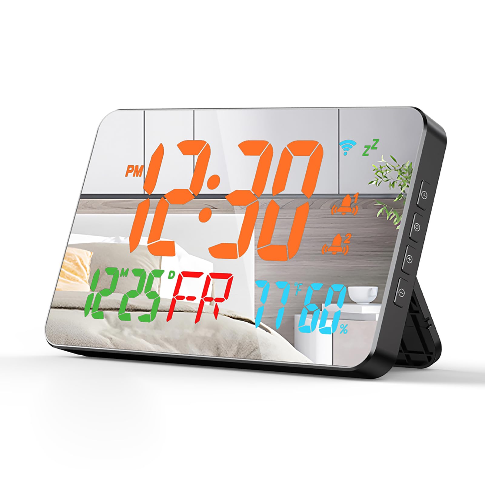インテリア時計 onulife Temperature and humidity clock Amazon.com: Walfront Digital Alarm Clock with LED Display Calendar