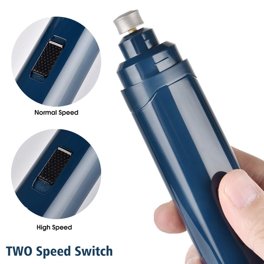 Smerigliatrice per Unghie per Animali Domestici, smerigliatrice Ultra silenziosa a 2 velocità con 3 Mole per smerigliatrice, tagliaunghie elettrica per smerigliatrice per Cani di t