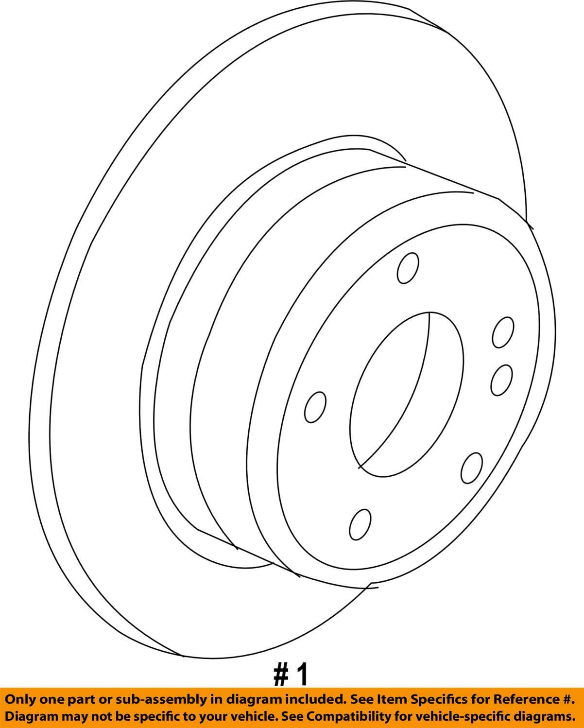 BMW 34-21-6-886-479 Brake Disc (Ventilated), 1 Pack