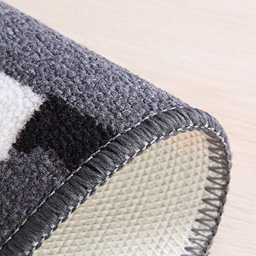 Dotteen Decorative Kitchen Rugs 3 Pieces Non-Slip Rubber Backing Doormat Runner Area Mats Sets, Kitchenware Design, Grey (16x48 inch + 16x24 inch + 16x24 inch)