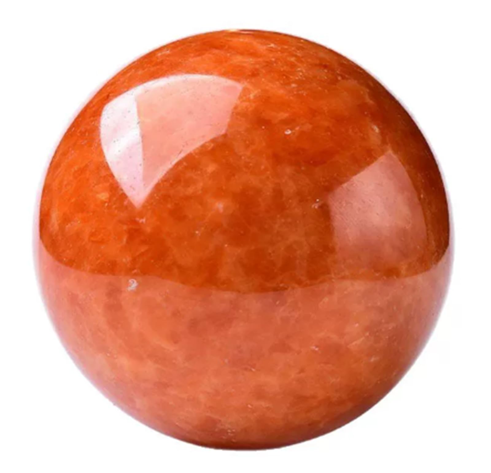NHDVDVAV Sunstone Crystal Ball Hand Polished Real Crystal Decorative Sphere for Fengshui Rare Healing Crystal Decoation Meditation Energy Reiki Gifts,90mm