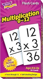 TREND ENTERPRISES: Multiplication 0-12 Skill Drill Flash Cards, Exciting Way for Everyone to Learn, Facts Through 12, Self-Checking, Great for Skill Building and Test Prep, 91 Cards Included, Ages 8+
