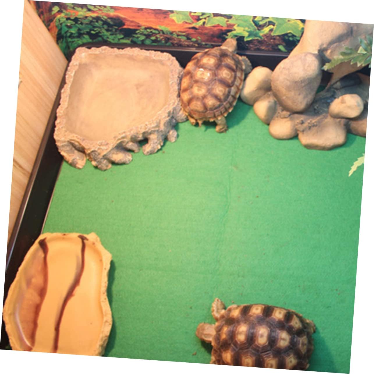 Toyvian Turtle Decor Reptile Heating Mat Warm Pad for Reptiles Humid Hide for Leopard Gecko