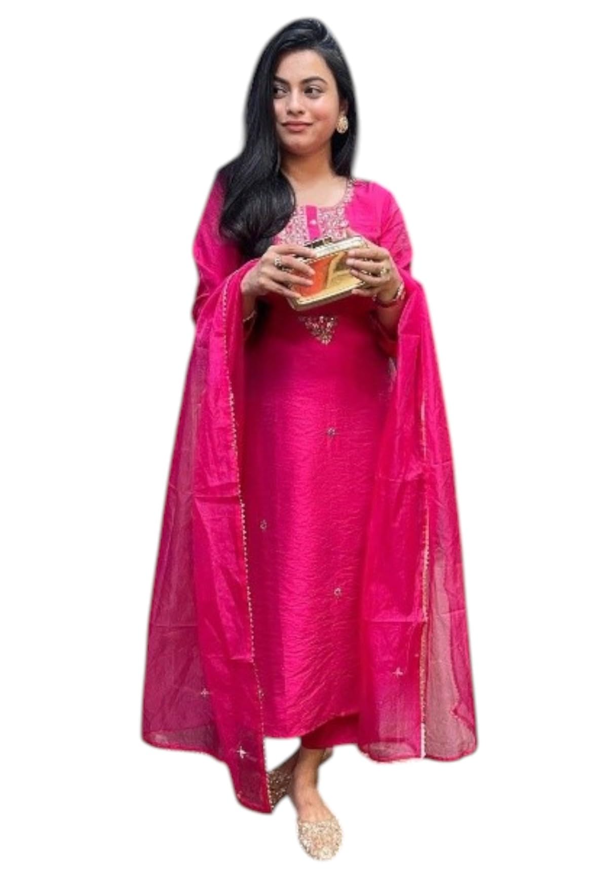 purvidha Women's Viscose 3/4th Sleeves Straight Kurta with Pant and Dupatta Sets | Kurti For Women ($_PG_VISCOSE)-picture-48