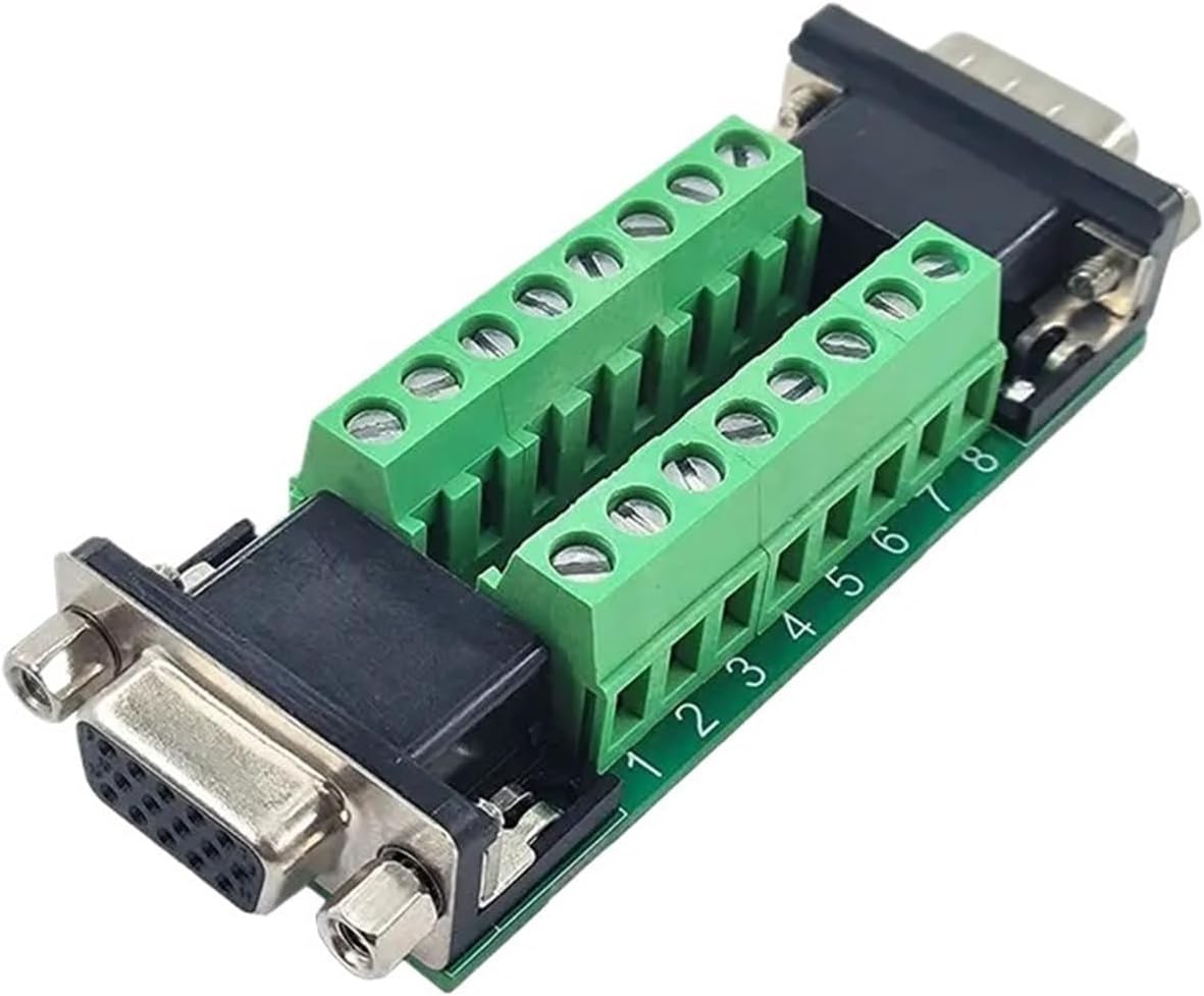 DB37 DB9 DB15 DB25 DB26 Male to Female Adapter Plate Relay Terminal Block Screw/Spring Type No Welding Double Head Board(DB25)