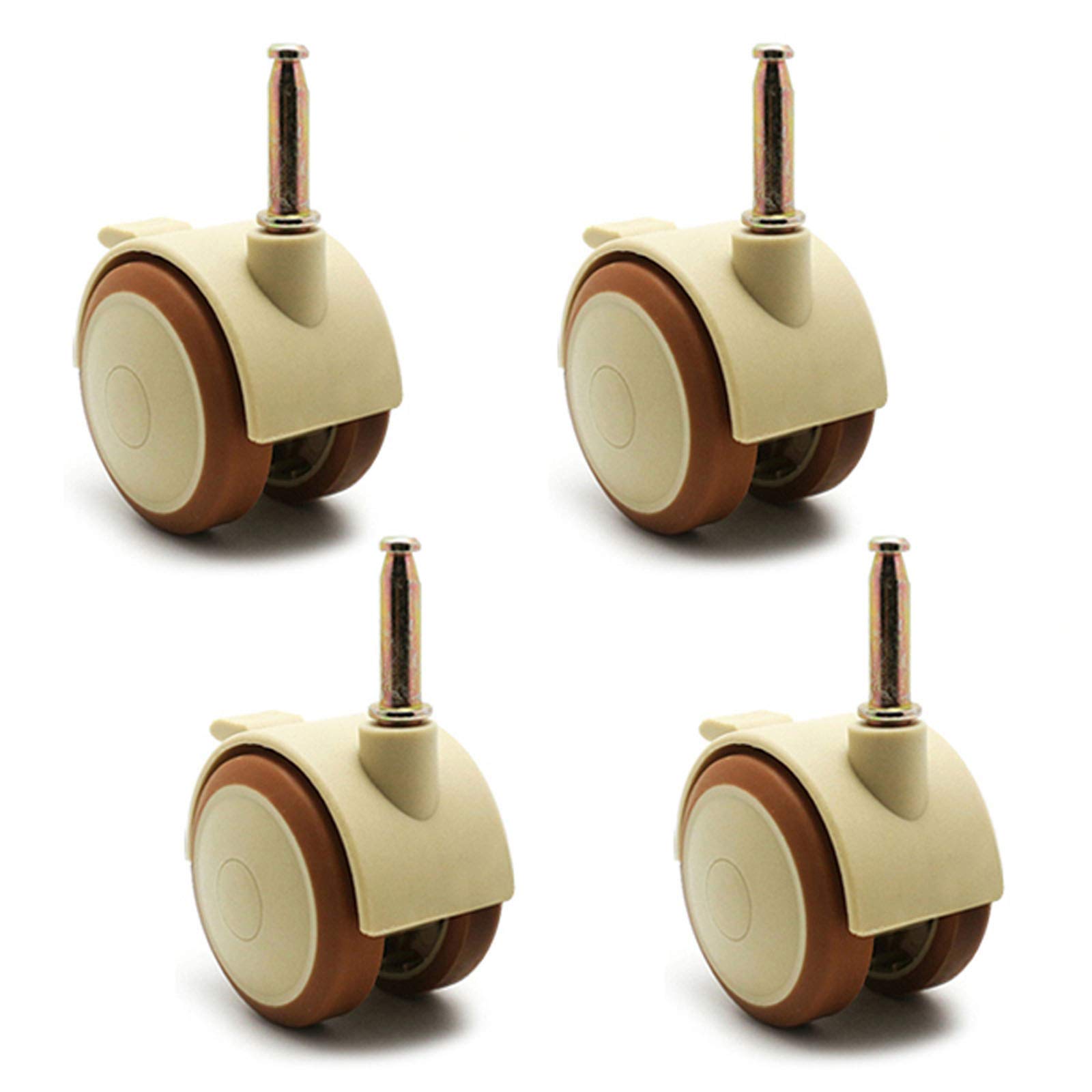 Roulettes pivotantes meubles plastique 47mm roulette lit chaise tige 6.5x28mm charge 30kg