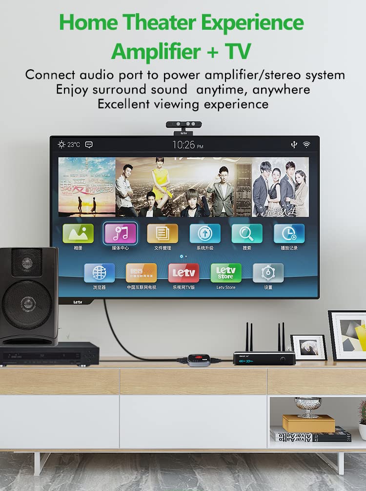 Estrattore audio HDMI 8K 60Hz 4K 120Hz 7.1CH/5.1CH/2CH convertitore di estrazione stereo ottico TOSLINK SPDIF + adattatore splitter audio da 3,5 mm (8K)
