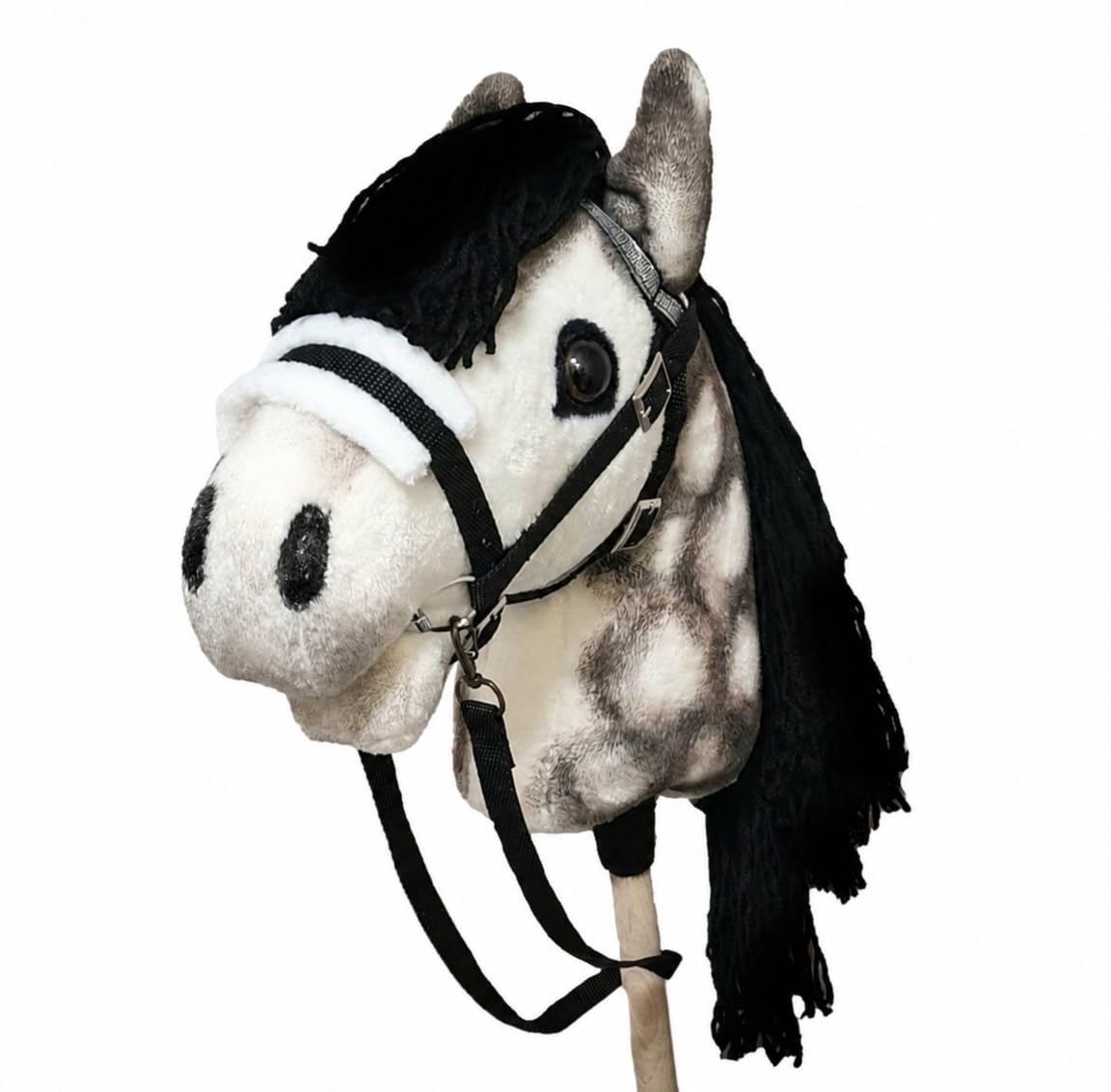 Hobby Horse Pferd Appaloosa Steckenpferd A3 mid Abnehmbare Trense
