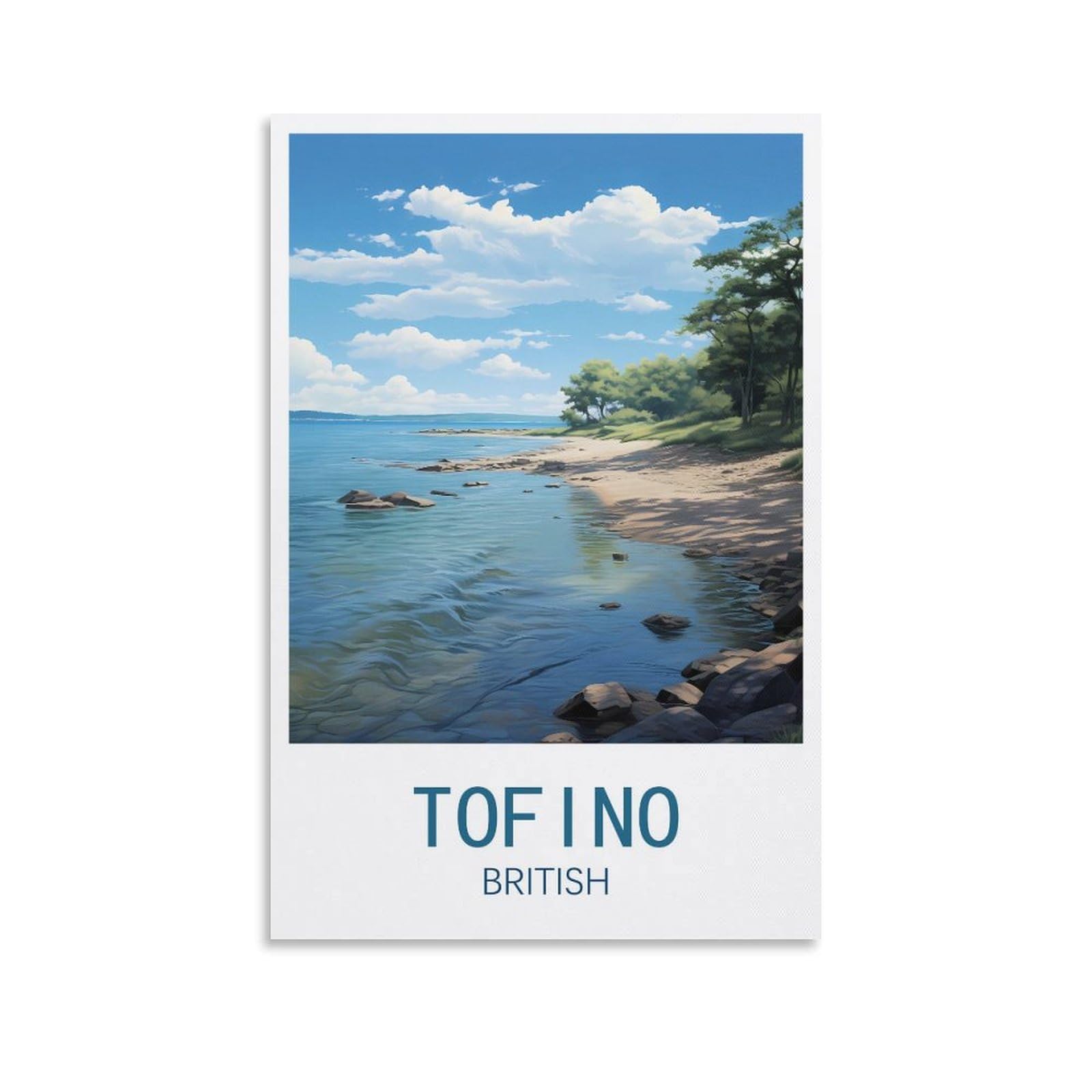 EZMLFA 5D Diamond Art Kits Adults,Tofino British Lake,DIY Cross Stitch Crystal Rhinestone Embroidery Pictures Craft for Home Wall Deco 40x40cm