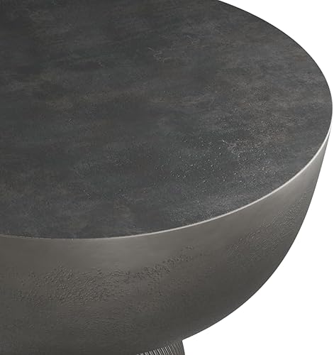 Miniatura 39 de SIMPLIHOME Garvy - Mesa auxiliar industrial de metal de 20 pulgadas de ancho en oro antiguo, totalmente montada para la sala de estar y el