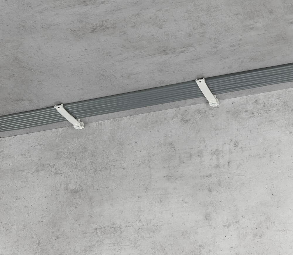 Voxura Kabelklammer Kabelhalter Kabel-Klemm-Bügel Wand Decke für 8 Kabel Grau 48 Stück